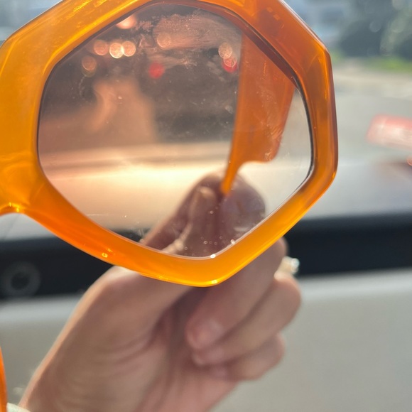 RS Eyewear Orange Hexagonal Sunglasses Gradient Lenses - Picture 5 of 7